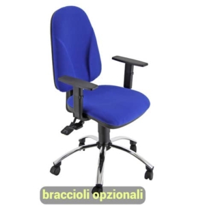 Sedia operativa girevole Unisit Team TMSYC Eco smart - schiuma sagomata - rivestimento ignifugo blu - TMSYC/IB