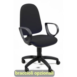 Sedia operativa girevole Unisit Jupiter JUSB/SB Eco smart rivestimento ignifugo nero - JBL/IN