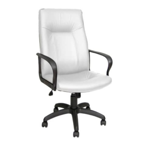 Poltrona direzionale girevole Unisit Eridanus ERP Eco Smart schienale alto - rivestimento pelle bianco - ERP/PQ
