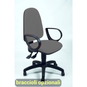 Sedia operativa girevole Unisit Team TMSY Eco smart - schiuma sagomata - rivestimento fili di luce grigio TMSY/F14