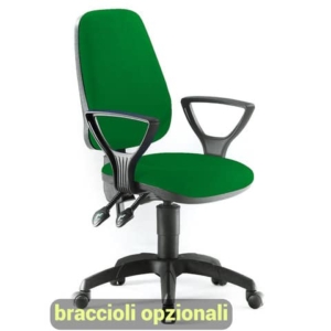 Sedia operativa girevole Unisit Leda LDAY Eco smart - schienale alto - rivestimento Eco verde - LDAY/EV