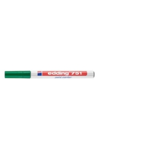 Marcatore a vernice edding 751 punta conica 1-2 mm verde E-751 004