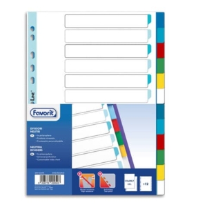 Divisore intercalare neutro Favorit 1-12 A4 PPL 400132500
