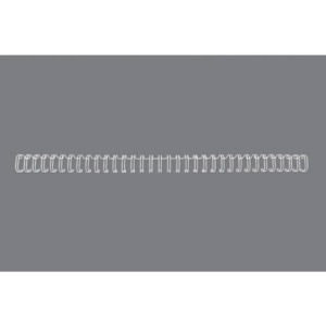 Spirali metalliche a 34 anelli GBC Wirebind 9 mm A4 bianco - fino a 85 fogli - conf. 100 pezzi - RG810670