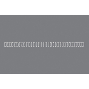 Spirali metalliche a 34 anelli GBC Wirebind 8 mm A4 bianco - fino a 70 fogli - conf. 100 pezzi - RG810570