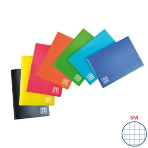 Maxi quaderno One Color A4 - 80 g/m² - 20+1 ff - 5M - colori assortiti - 5571