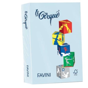 Carta colorata FAVINI LE CIRQUE per tutte le tecnologie di stampa 80 g/m² A4 celeste 101 500 fogli - A71T504