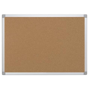 Pannello in sughero Q-Connect con cornice in alluminio 90x60 cm - KF03561