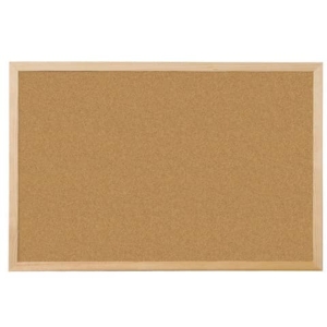 Pannello in sughero Q-Connect 90x60 cm con cornice in legno - KF03567