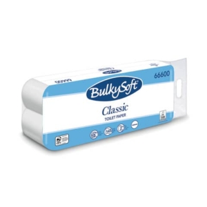 Carta igienica in cellulosa Bulkysoft Classic 145 strappi 2 veli - bianco Conf. 10 rotoli - 66600.E20