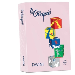Carta colorata Favini Le Cirque A3 80 g/m² colori tenui Rosa 108 - risma da 500 fogli - A71S353