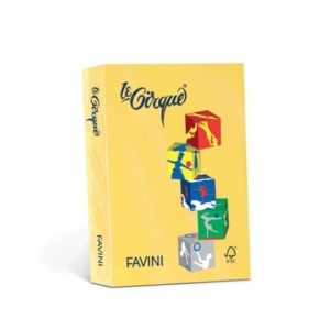 Carta colorata Favini Le Cirque A3 160 g/m² colori forti Giallo Sole 202 - risma da 250 fogli - A74B223
