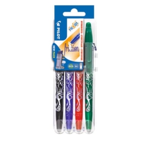 Penne a sfera cancellabili Pilot Frixion Ball 0,7 mm nero blu rosso verde Set2go 4 pezzi  - 006821