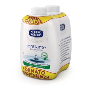 Ricarica sapone Neutro Roberts Idratante con glicerina - 200 ml Conf 2 pezzi - 7004285