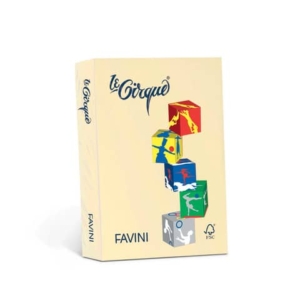 Carta colorata Favini Le Cirque A3 160 g/m² colori tenui Giallo 100 - risma da 250 fogli - A742223