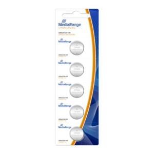 Blister da 5 batterie al litio a bottone Media Range CR1620 3V - MRBAT130