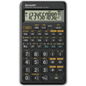 Calcolatrice scientifica Sharp EL-501T con 146 funzioni e ampio display 10+2 cifre bianca - EL501TBWH