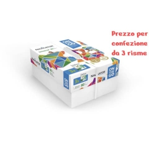 Carta per fotocopie Navigator on the go Universal 80gr/mq A4 - Conf. 3 risme da 500 fogli - NHG0800030