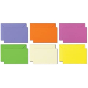 Biglietti con busta Ellebi-Sadoch Capri formato 9 - 9x14 cm - colori forti assortiti - Conf. 100 pezzi - 8320