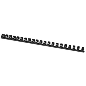Dorsi a spirale in PVC per rilegatura Q-Connect A4 - 21 anelli 16 mm - fino a 125 ff nero - conf. 50 pz - KF24024