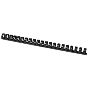 Dorsi a spirale in PVC per rilegatura Q-Connect A4 - 21 anelli 18 mm - fino a 150 ff nero - conf. 50 pz - KF32114