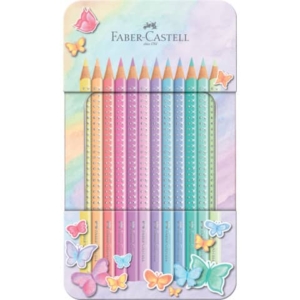 Matite colorate Faber-Castell Sparkle - colori pastel assortiti - conf. 12 pezzi - 201910