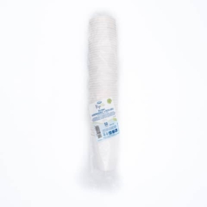 Bicchieri bianchi Bio in cartoncino PAP Ilip Fibraware 4,3gr - ø 80 mm 250ml/250 cc - Conf. 50 pezzi 61747