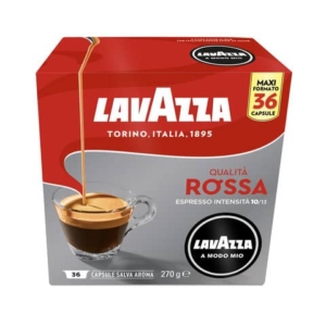 Caffè in cialde Lavazza Astuccio 36 capsule A Modo Mio Qualità Rossa - GLAMMQR36