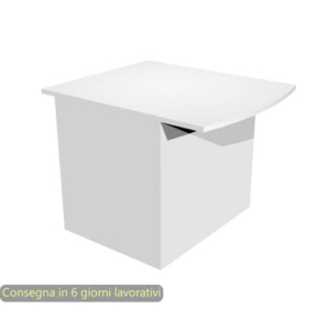 Bancone reception basso per diversamente abili bianco 80x97,5xH.72 cm in merlaminico linea Presto - 2824-HB80/3