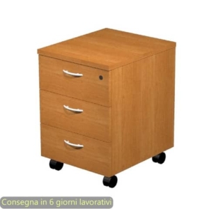 Cassettiera a tre cassetti smontata Artexport Presto 43x52x59,5 cm - noce chiaro - 60021/4