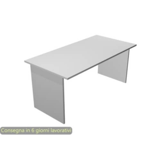 Scrivania piano grigio 120x80xH.72 cm gamba a pannello in melaminico in tinta linea Presto Artexport - 004PAN/9