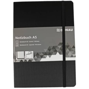 Taccuini Donau 95 ff quadretti A5 nero 1345100-01