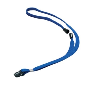 Cordoncino per portabadge DURABLE tessuto blu 10 mm x 44 cm conf. 10 - 811907