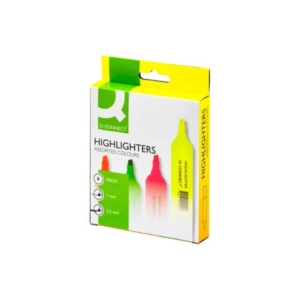 Evidenziatore Q-Connect 1,5-5 mm assortiti astuccio da 4 - KF01116