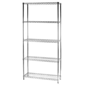 Scaffale cinque ripiani d'acciaio cromato Serena Group Archimede 90x35xH.200 cm - 5X359020