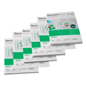 Pouches per plastificatrici GBC matt - 2x75 µm - opache - A3 Conf. 100 pezzi - 41660E