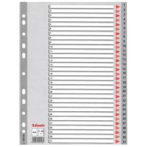 Divisori per rubrica Esselte A4 PPL numerica 1-31 100108
