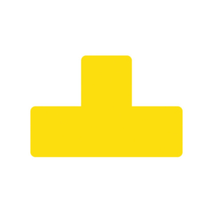 Sticker per pavimenti a T - 15x5 cm - Tarifold giallo conf. 10 pz - B197304