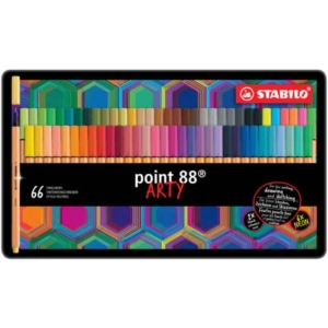 Fineliner Stabilo Point 88® 0,4 mm conf. 66 colori assortiti 88/66-031