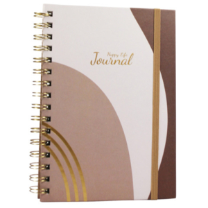 Quaderno spiralato Donau Happy Life A5 - 100 ff 80 g/m² 1R - marrone - 330362022