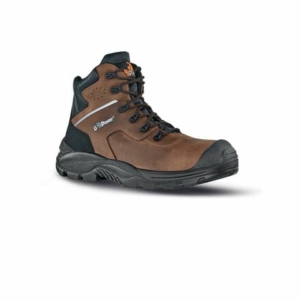 Scarpe antinfortunistiche in pelle pull-up idrorepellente Greenland S3 SRC nero-marrone U-Power N° 41 - RR10364-41