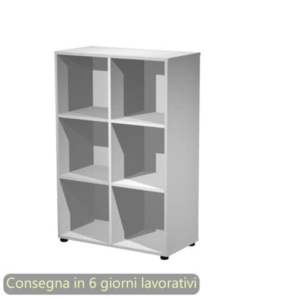 Contenitore 6 caselle a giorno Maximail 80x40xH.121,6 cm Artexport grigio alluminio - 6MaxM/5