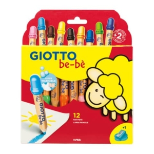 Matitoni in colori assortiti + appuntamatitone - conf. 12 pezzi Giotto Bebè assortiti - F482000