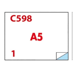 Etichette bianche Copiatabu C598 laser/inkjet  2 et./foglio - conf. 100 ff Markin 210x148,5 mm - X210C598
