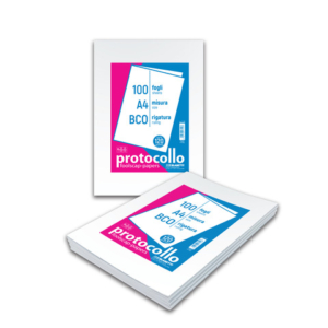 Fogli protocollo Blasetti A4 - 120 g/m² - foglio bianco - risma 100 ff - 7149