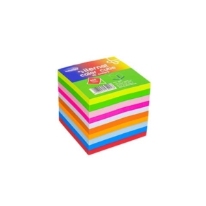 Cubo in carta colorata collato su 1 lato 90x90x90 mm - 800 fogli Memoidea color cube - 3291