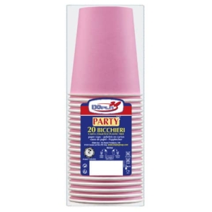 Bicchieri carta WD 250 ml conf. 20 pz Dopla Green rosa 42192