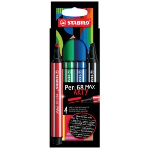 Pennarello Stabilo Pen 68 Max punta scalpello - conf. 4 pezzi - 768/04-21