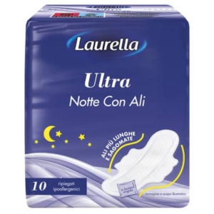 Assorbenti Ultra notte con ali Laurella conf. 10 pezzi - 01013.1