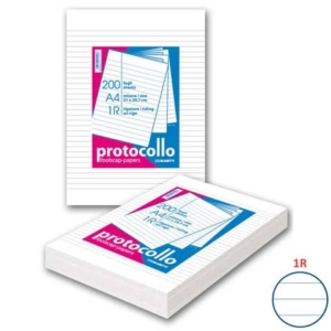 Fogli protocollo Blasetti A4 - 60 g/m² - risma 200 ff - 1R - 1280